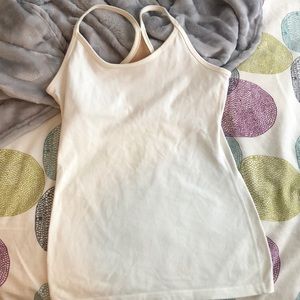 White lululemon sports tank
